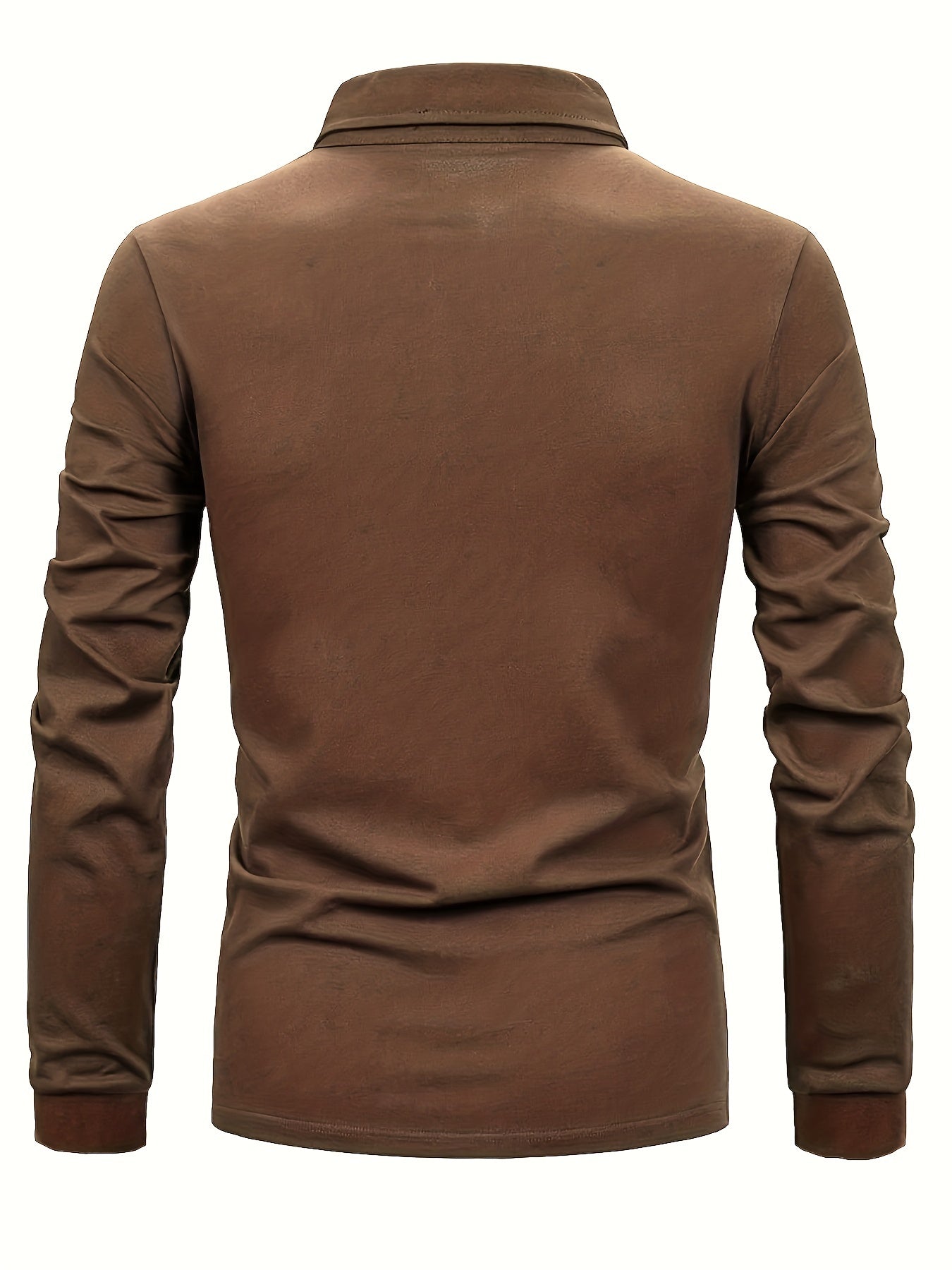 Checked patchwork shirt with lapels and long sleeves made of casual cotton with a light stretch