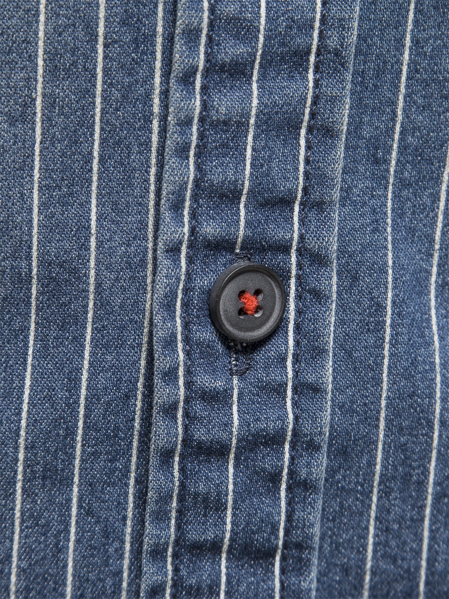 Striped shirt in stretch denim