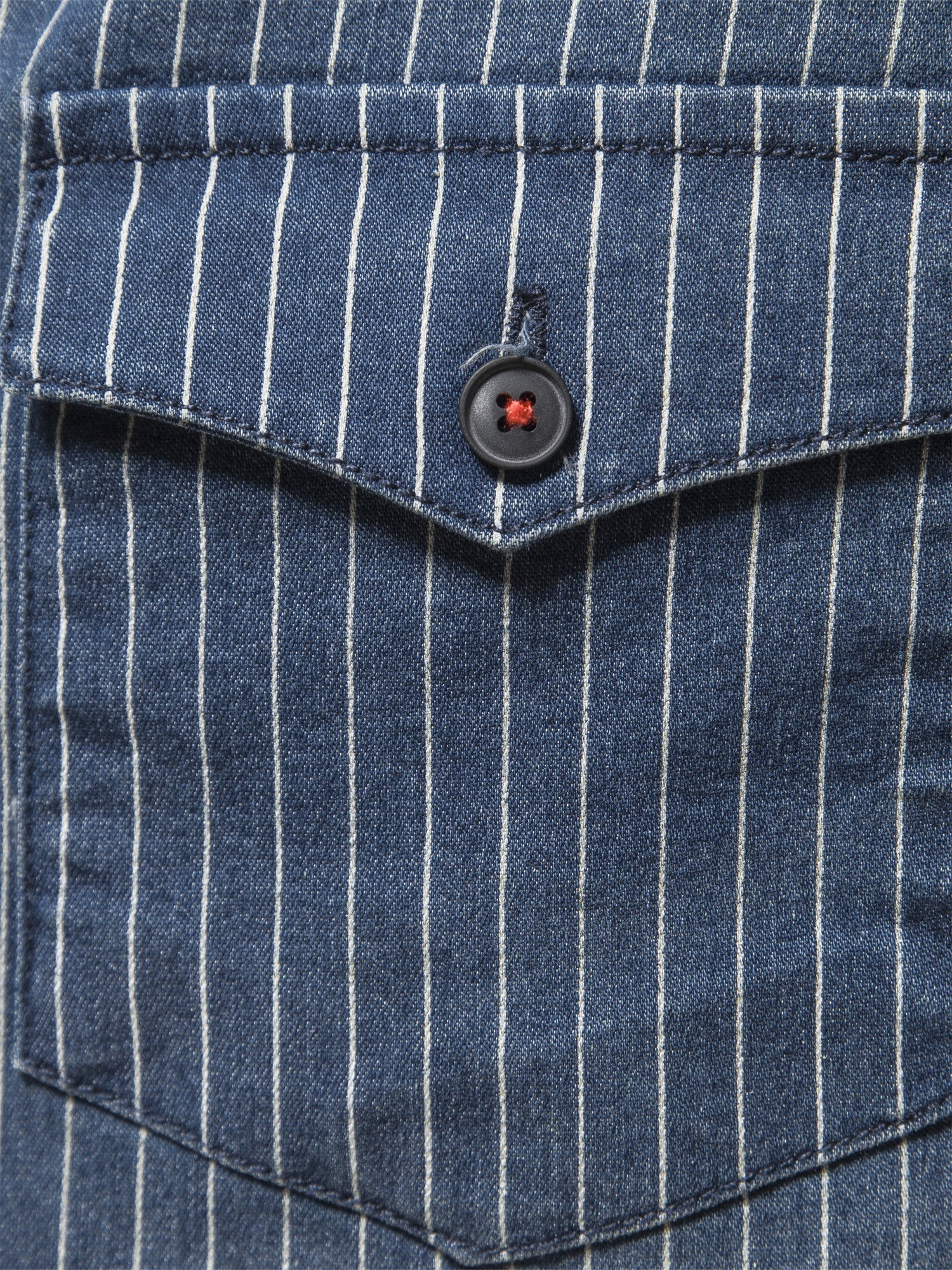 Striped shirt in stretch denim