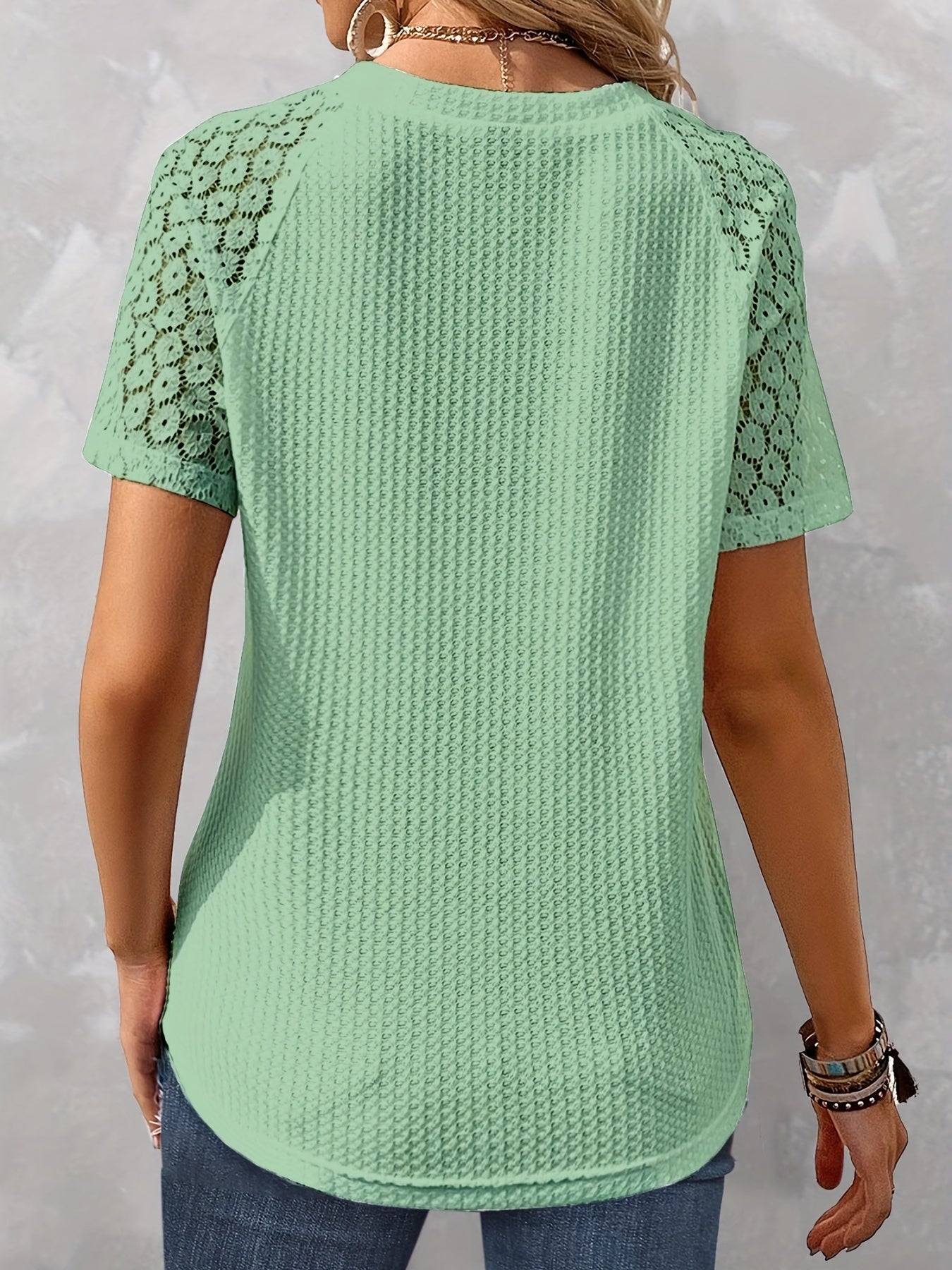 Structured short sleeve T-shirt for women
