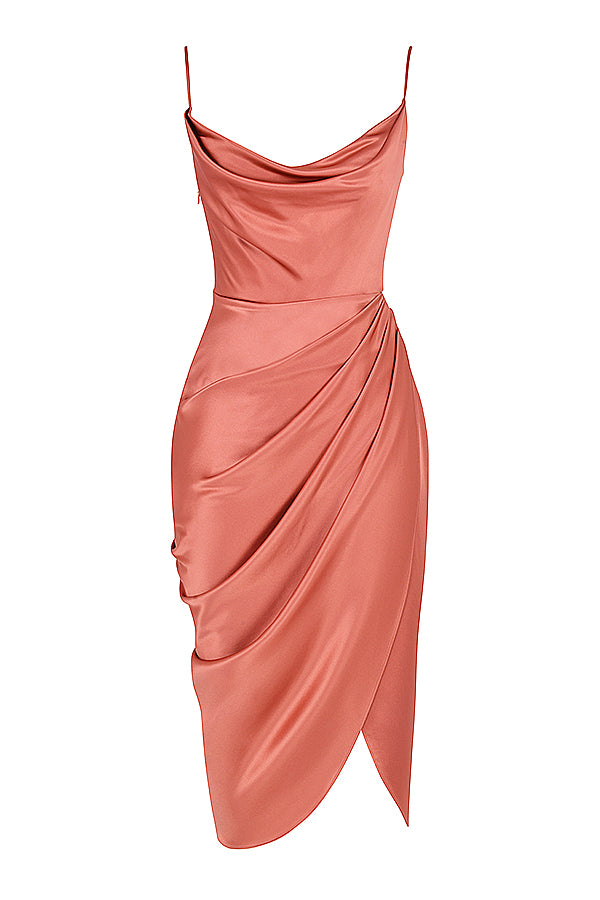 Satin balcony corset dress