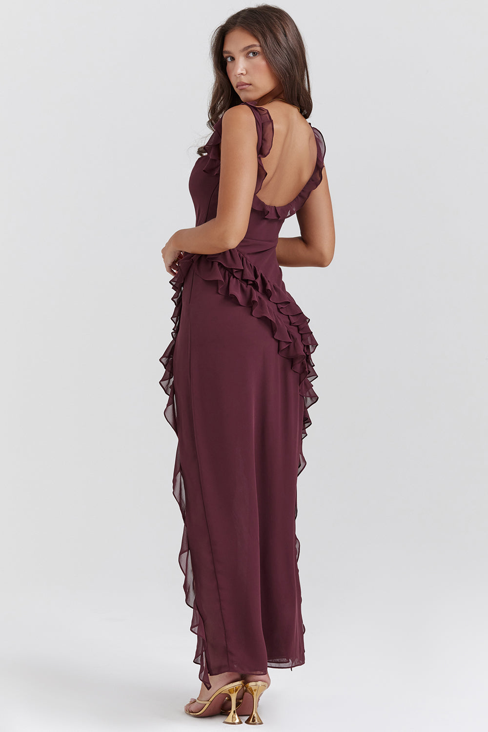 Maxi dress with ruffles
