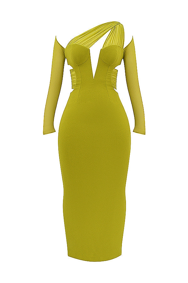 Plunging maxi dress