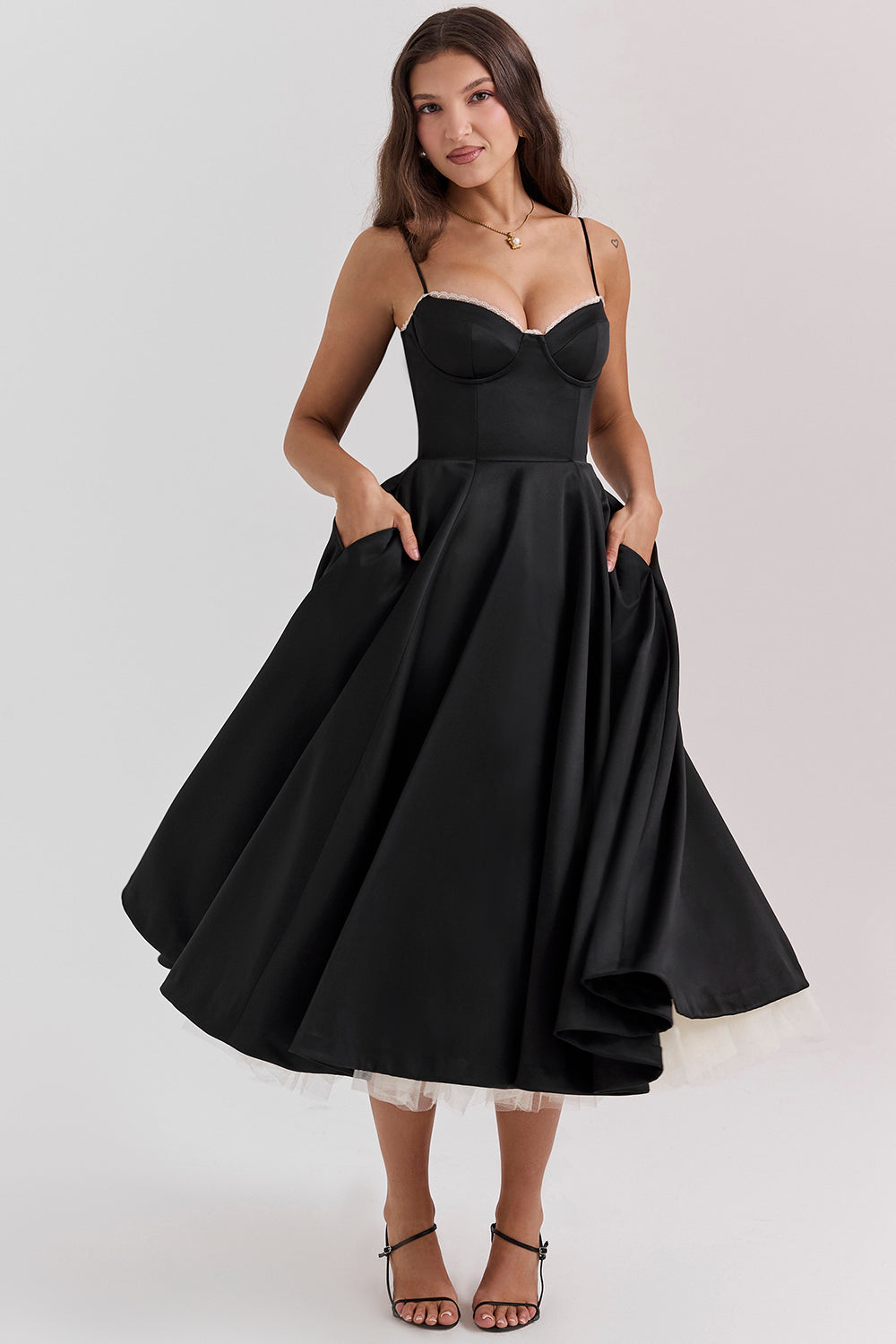Tulle midi dress