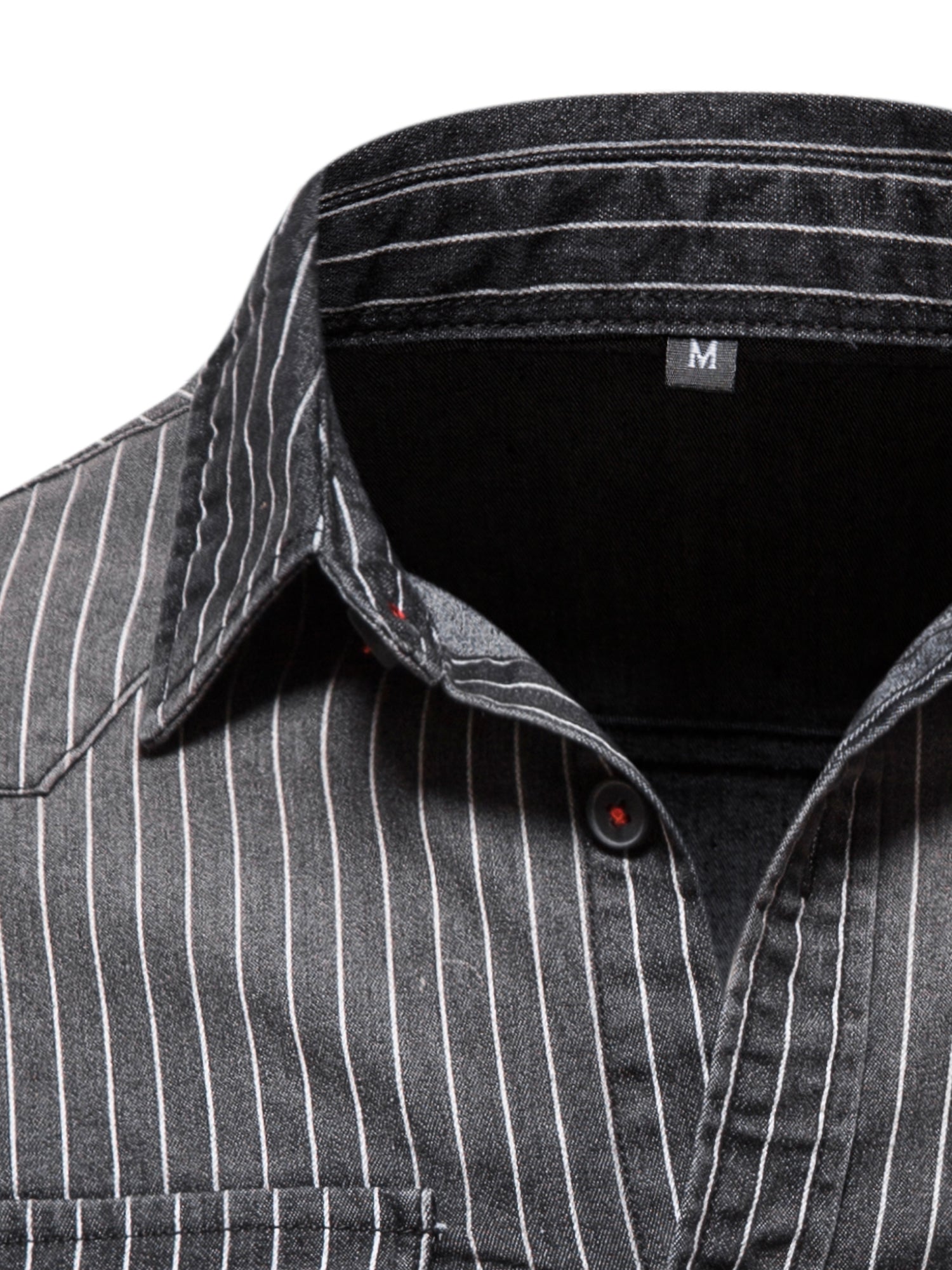 Striped shirt in stretch denim