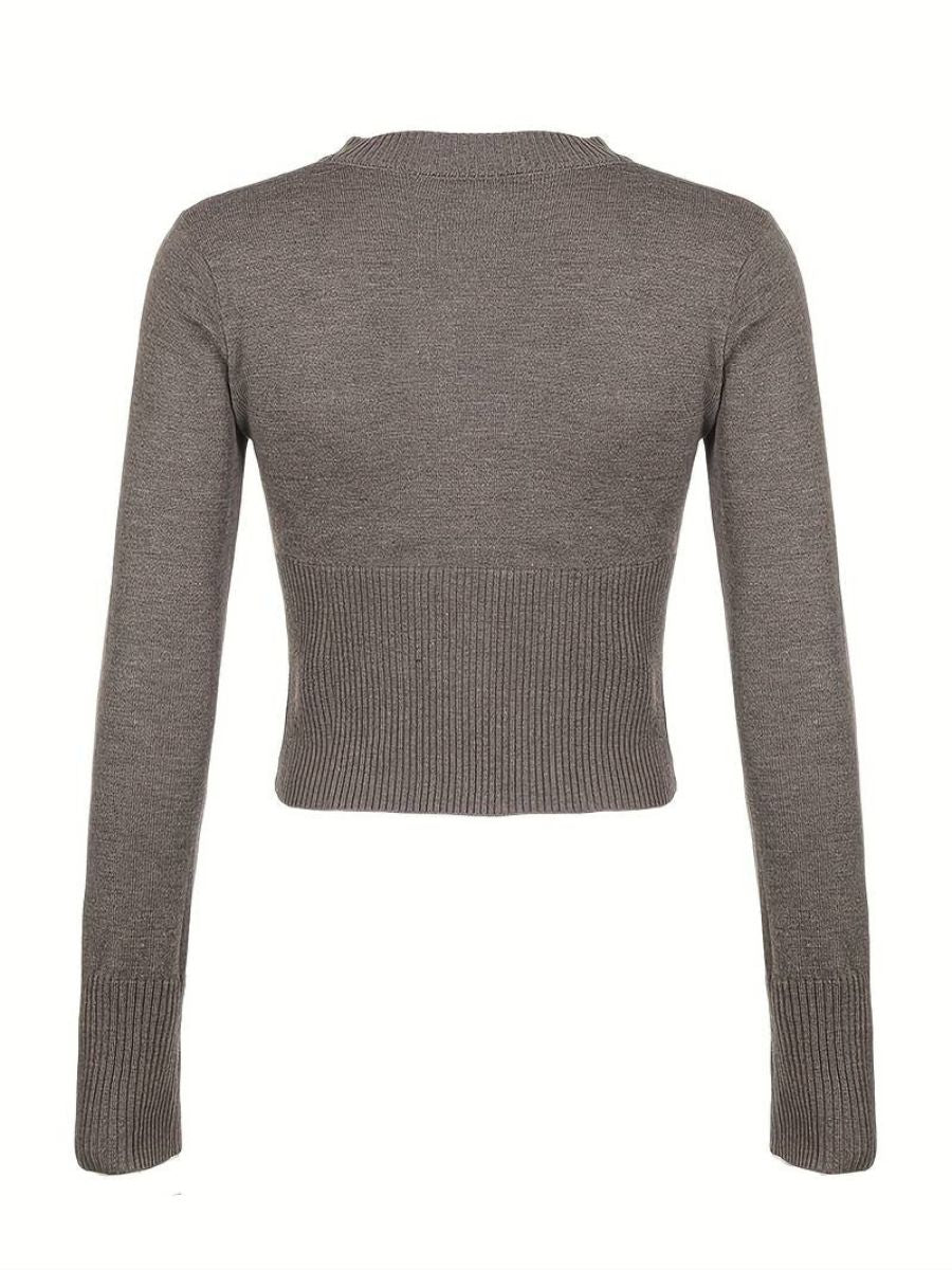 sweater and shorts with buttons