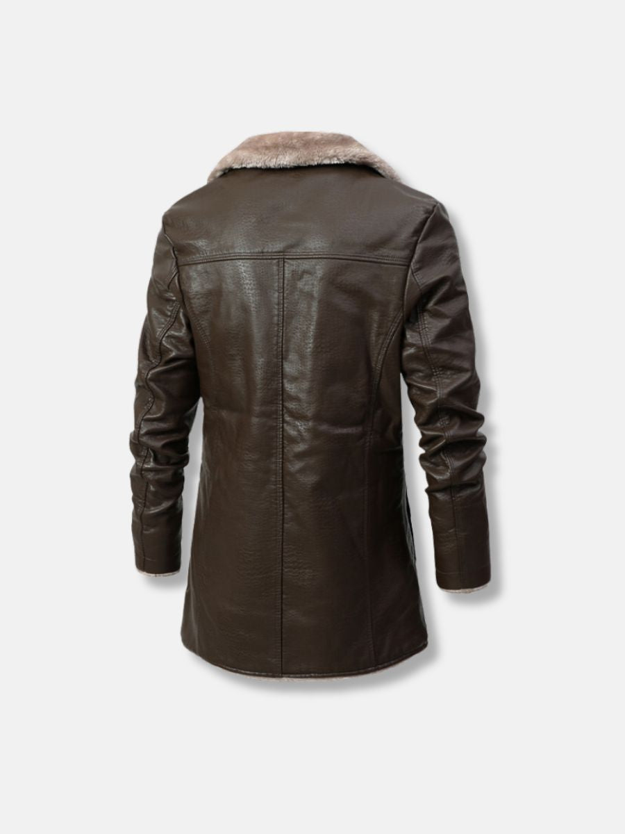 winter fleece leather jacket