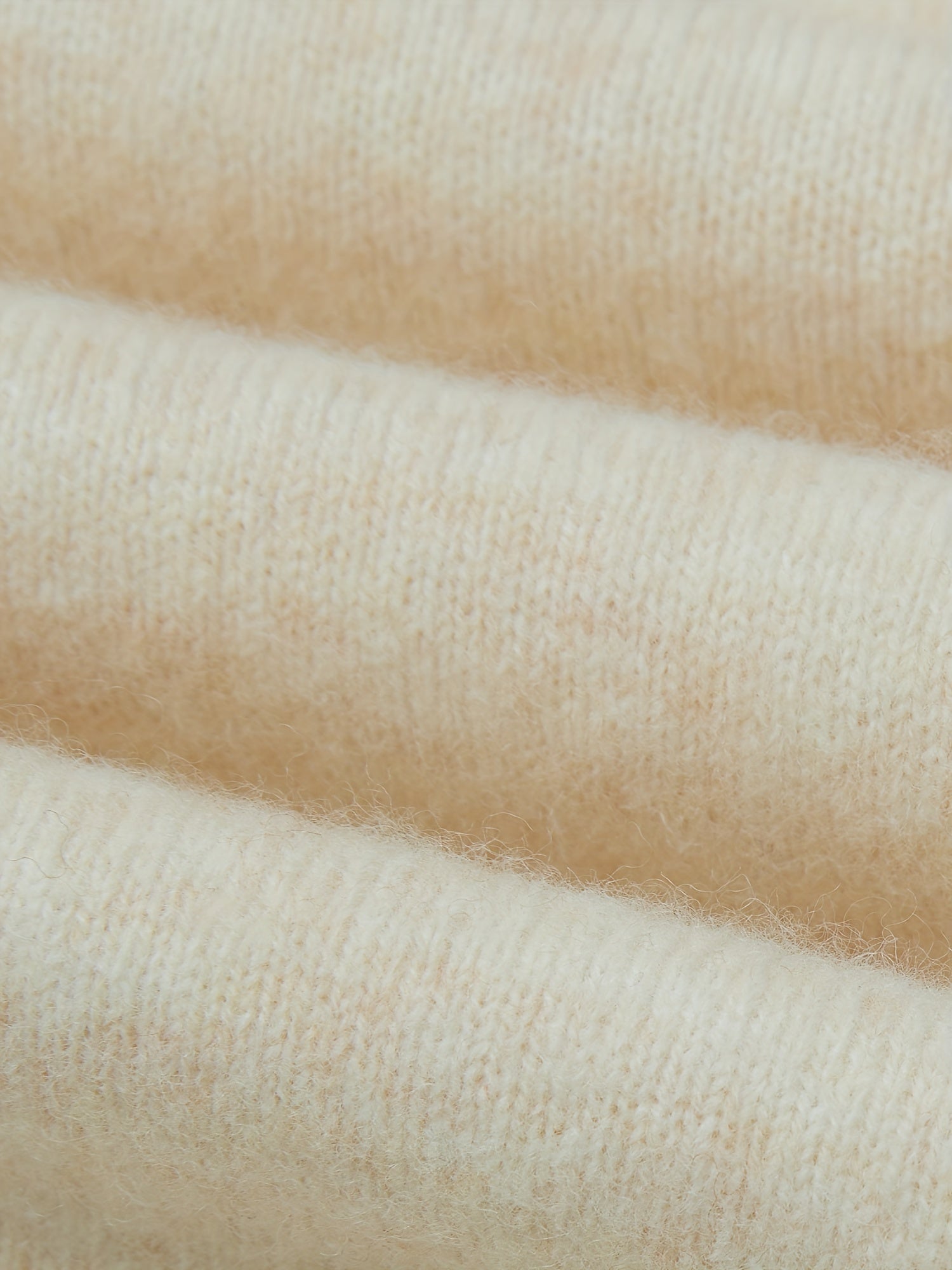 Cable knitted wool sweater with round neck