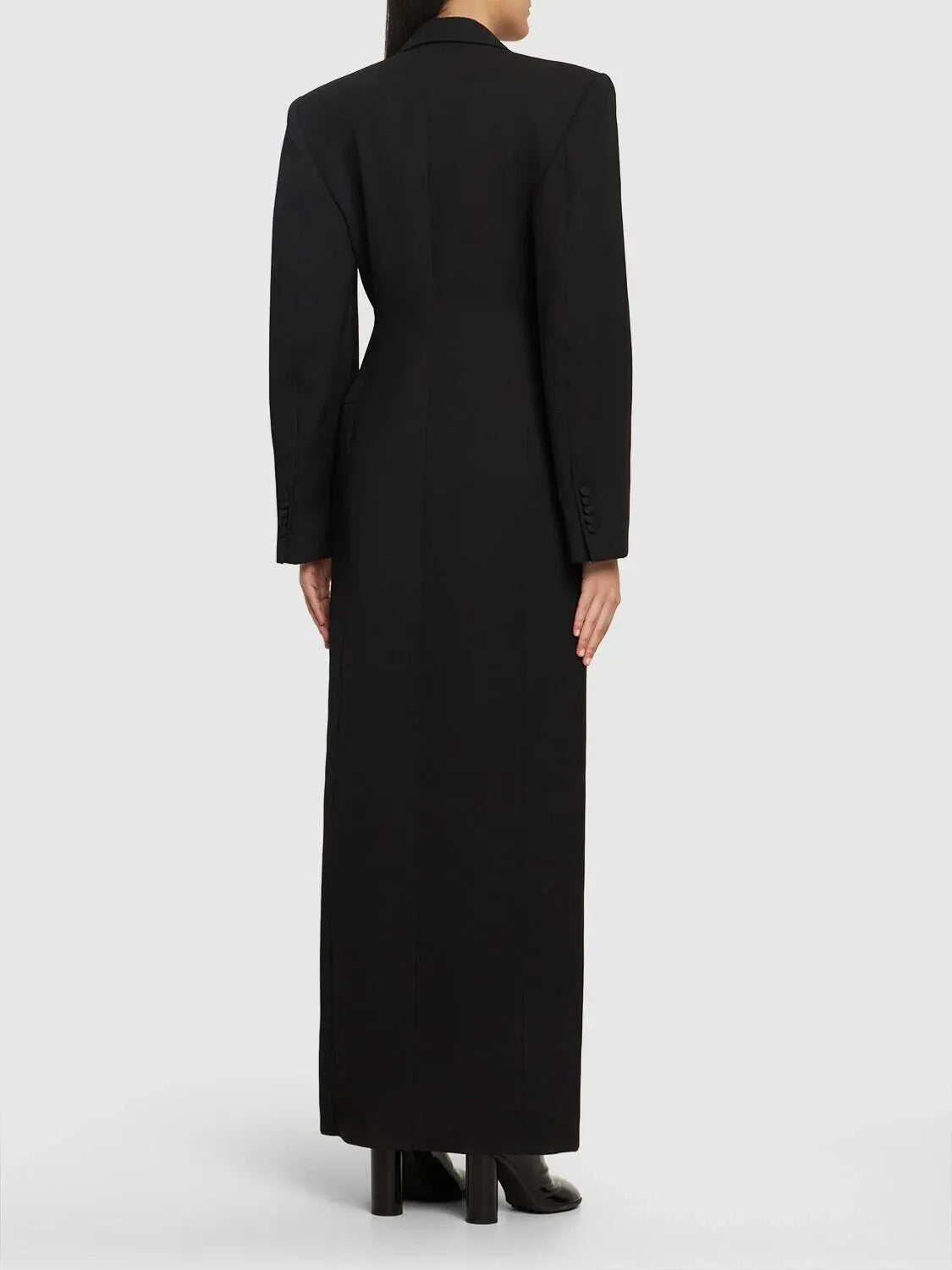 Tuxedo Wool Grain Black Coat