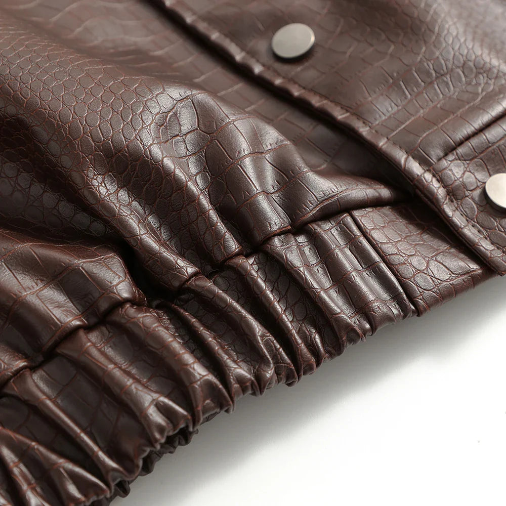 Textured Leather jacket