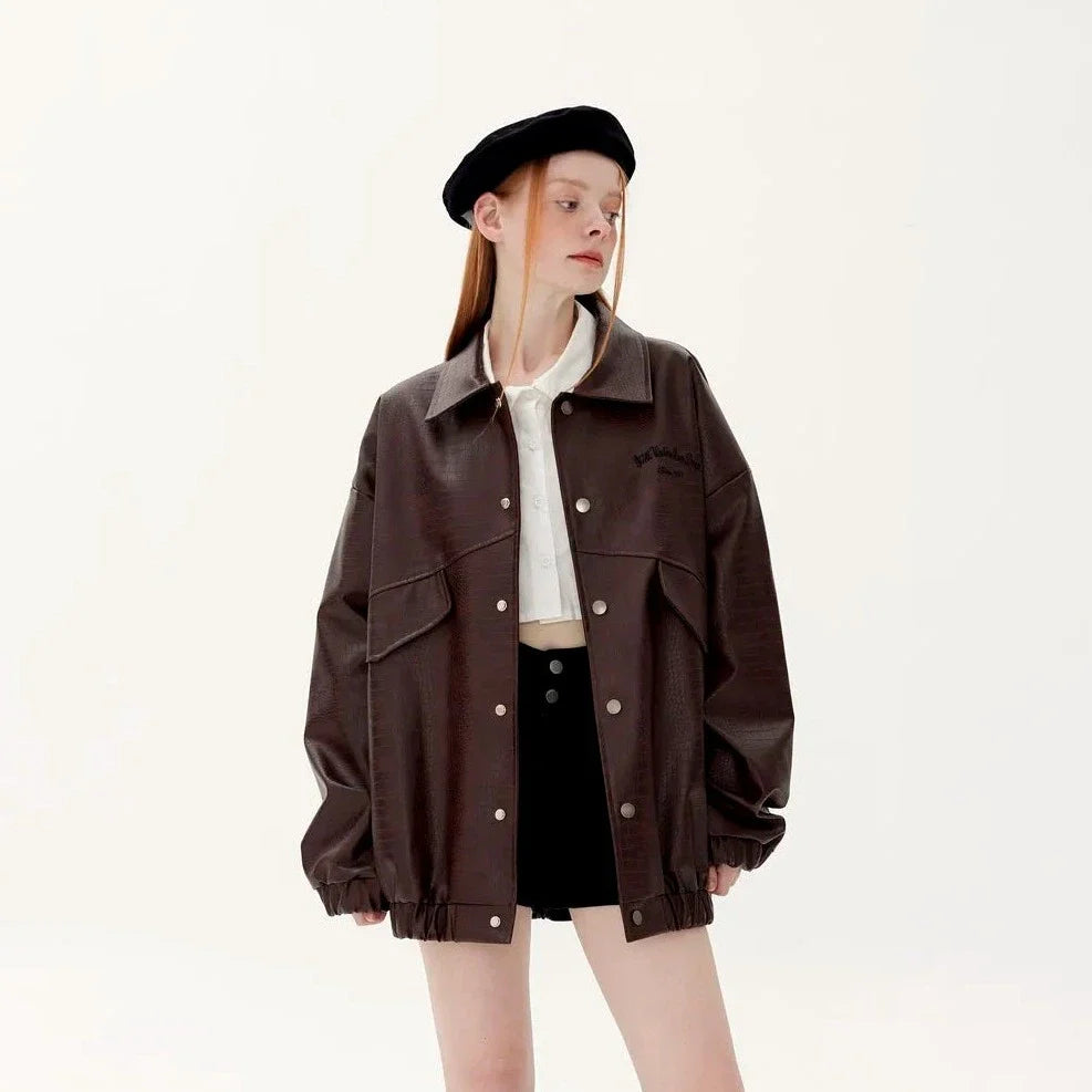 Textured Leather jacket