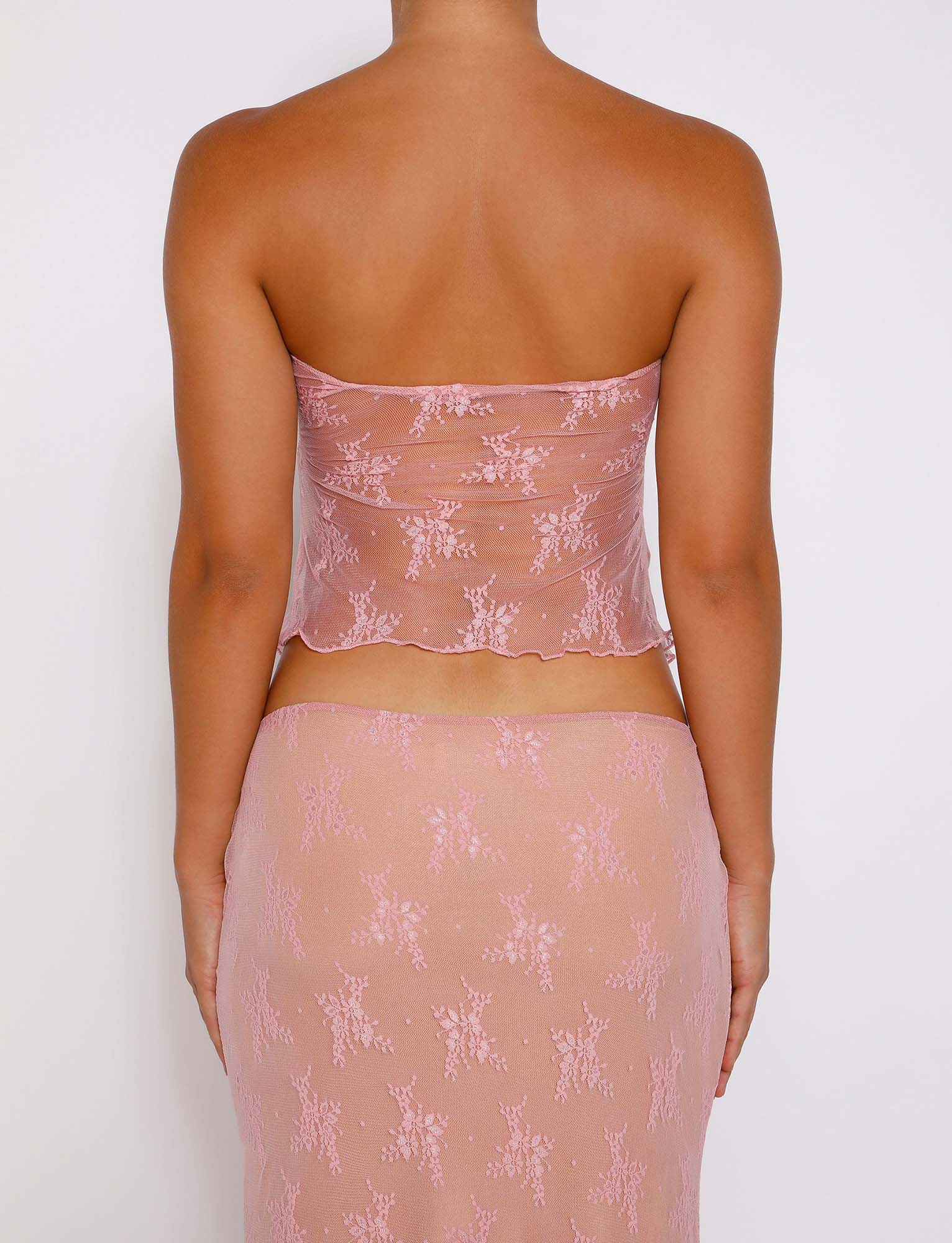 Elegant translucent top with skirt