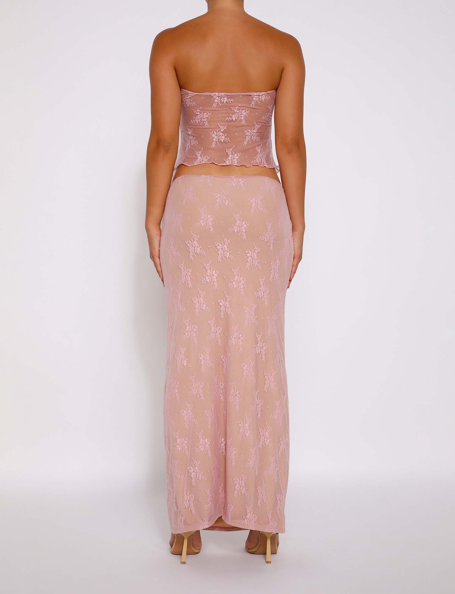 Elegant translucent top with skirt