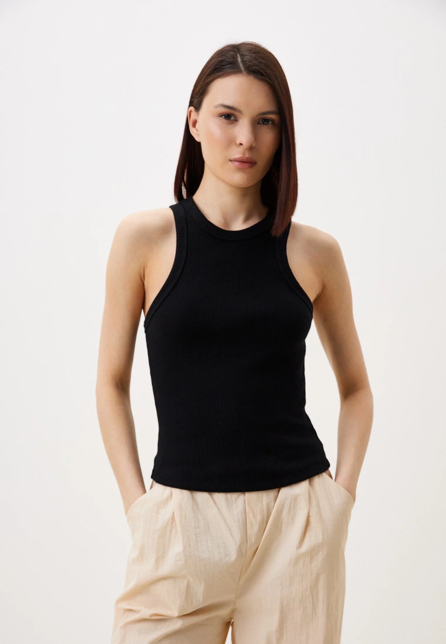 Simple Ribbed Tank Top