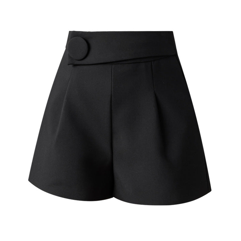 Casual A-Line Shorts With Side Button