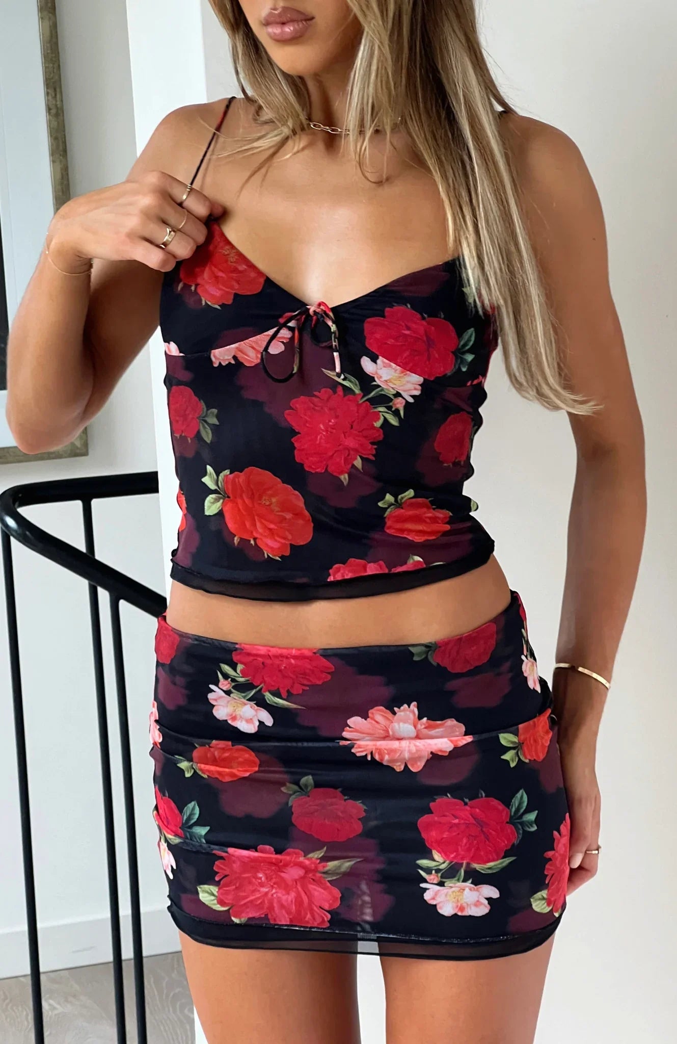 Floral Cami Tank Top For Summer