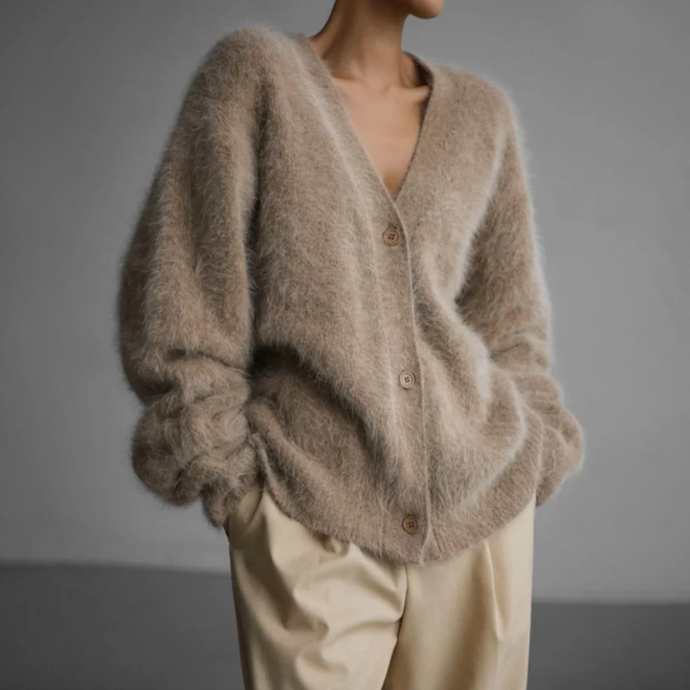 Women's cashmere loose cardigan