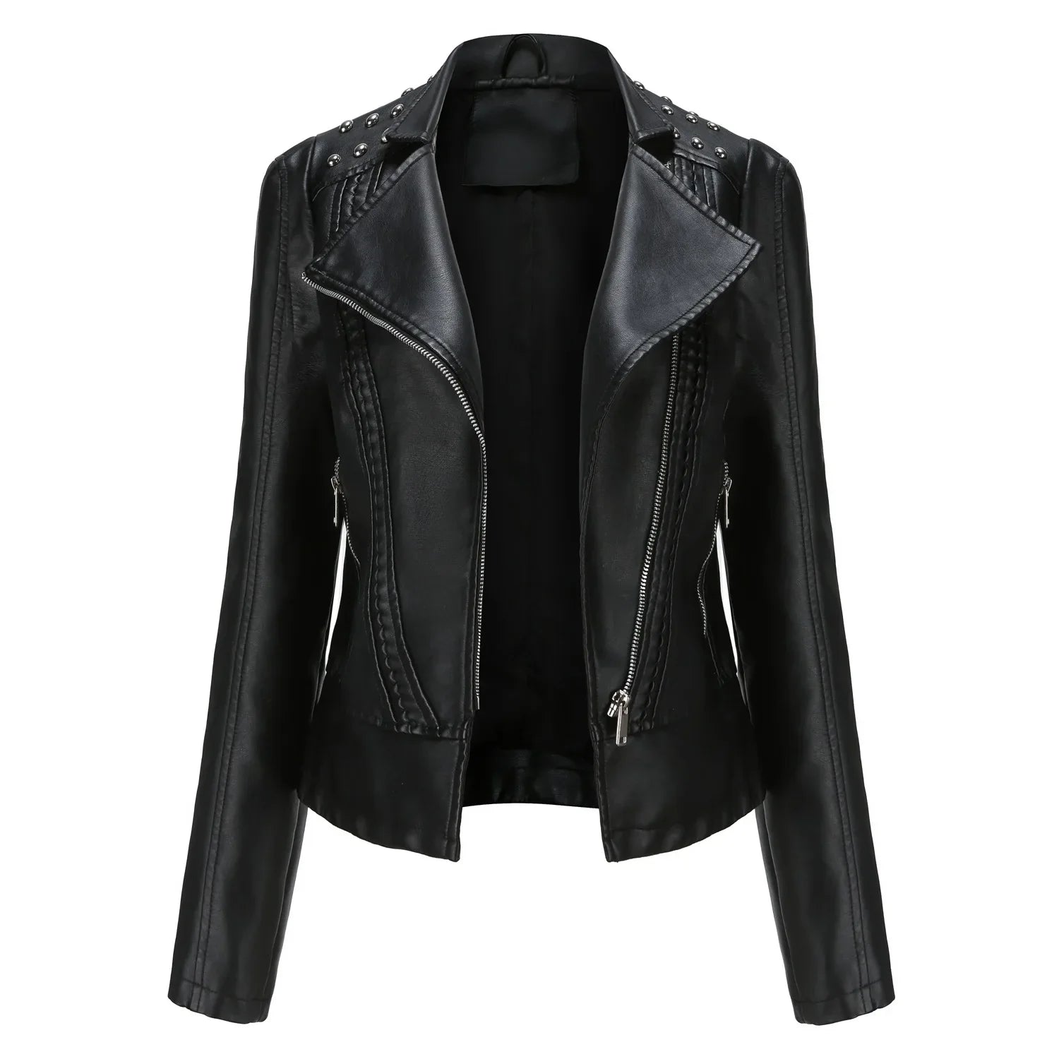 Short Slim Leather jacket