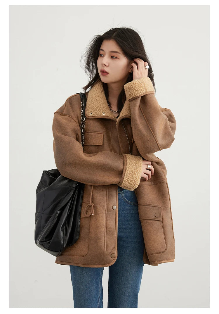 Oversized Suede Jacket