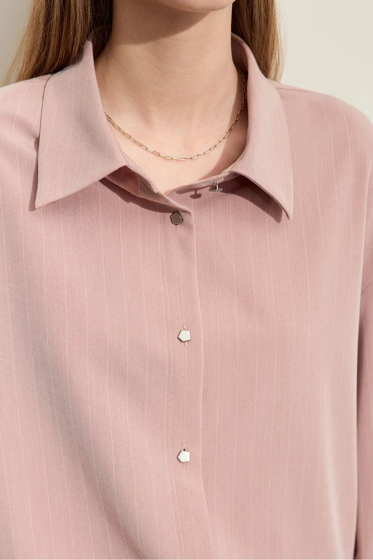 Loose Long Sleeve Striped Shirt