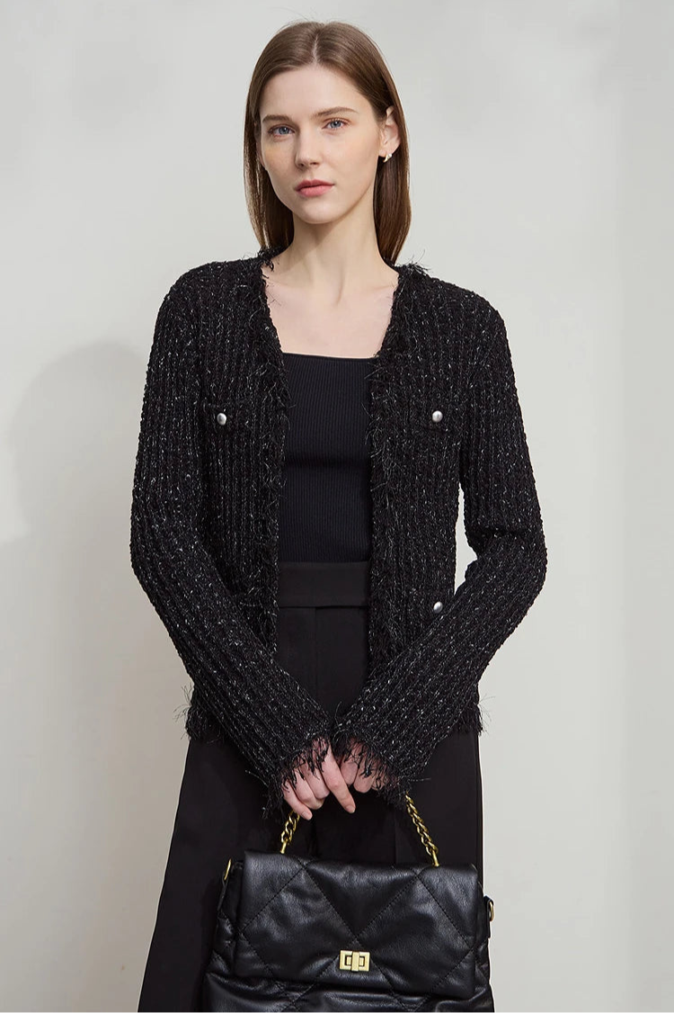 Minimalist Tassel Cardigan