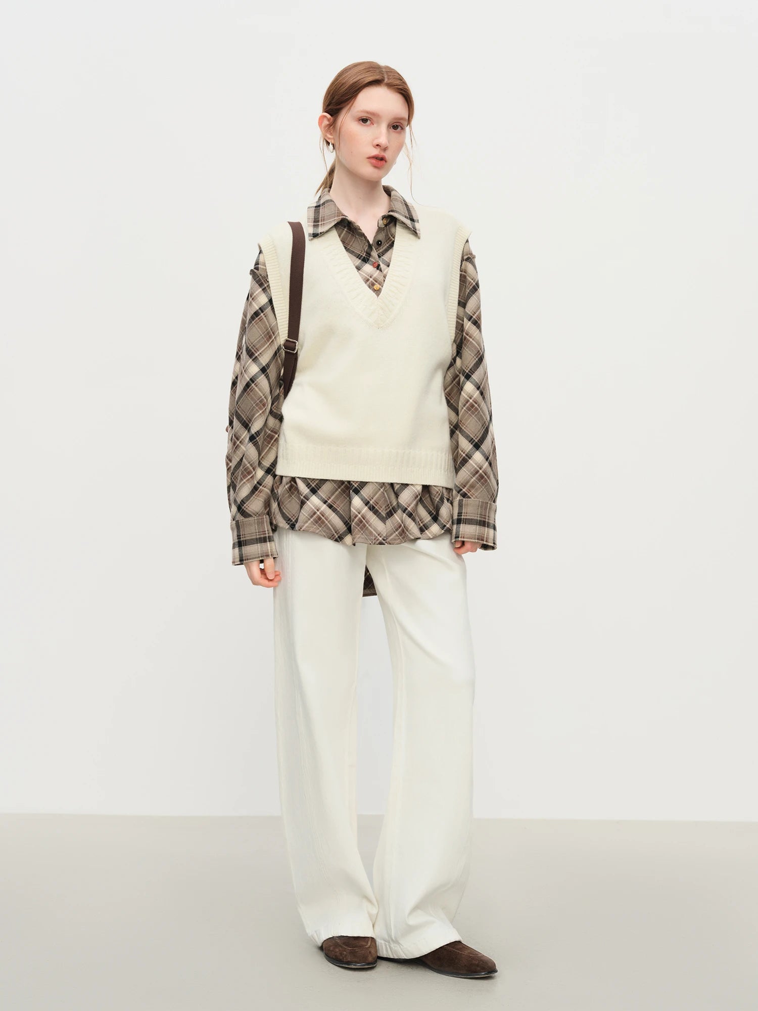 Sleeveless V-neck Wool Vest