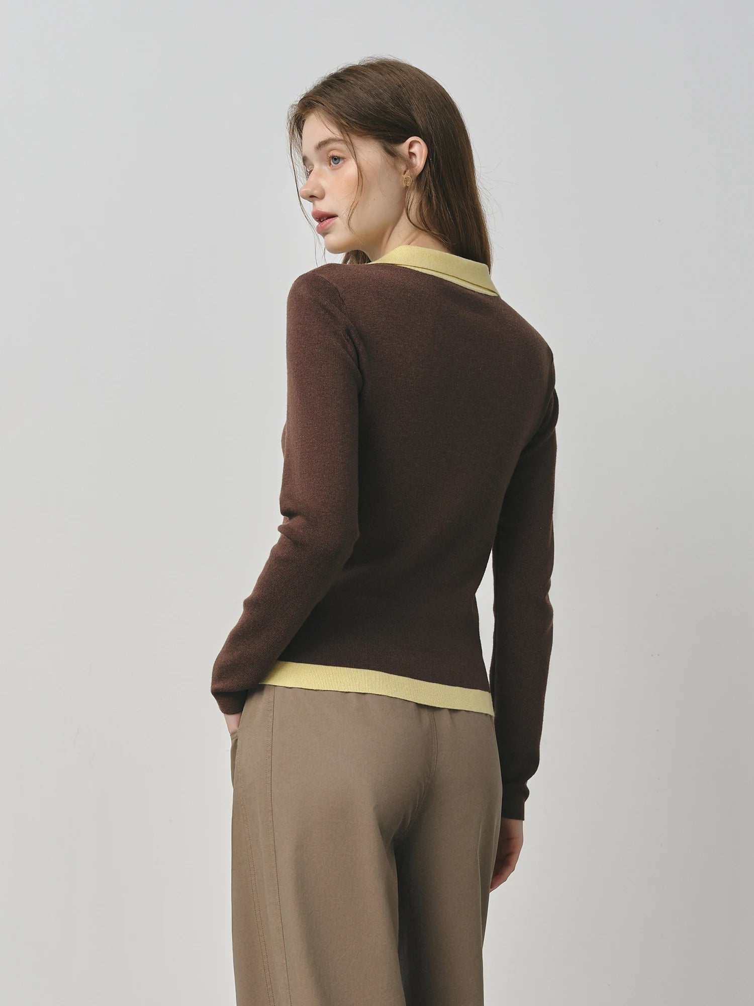 Knitted Two Color Sweater