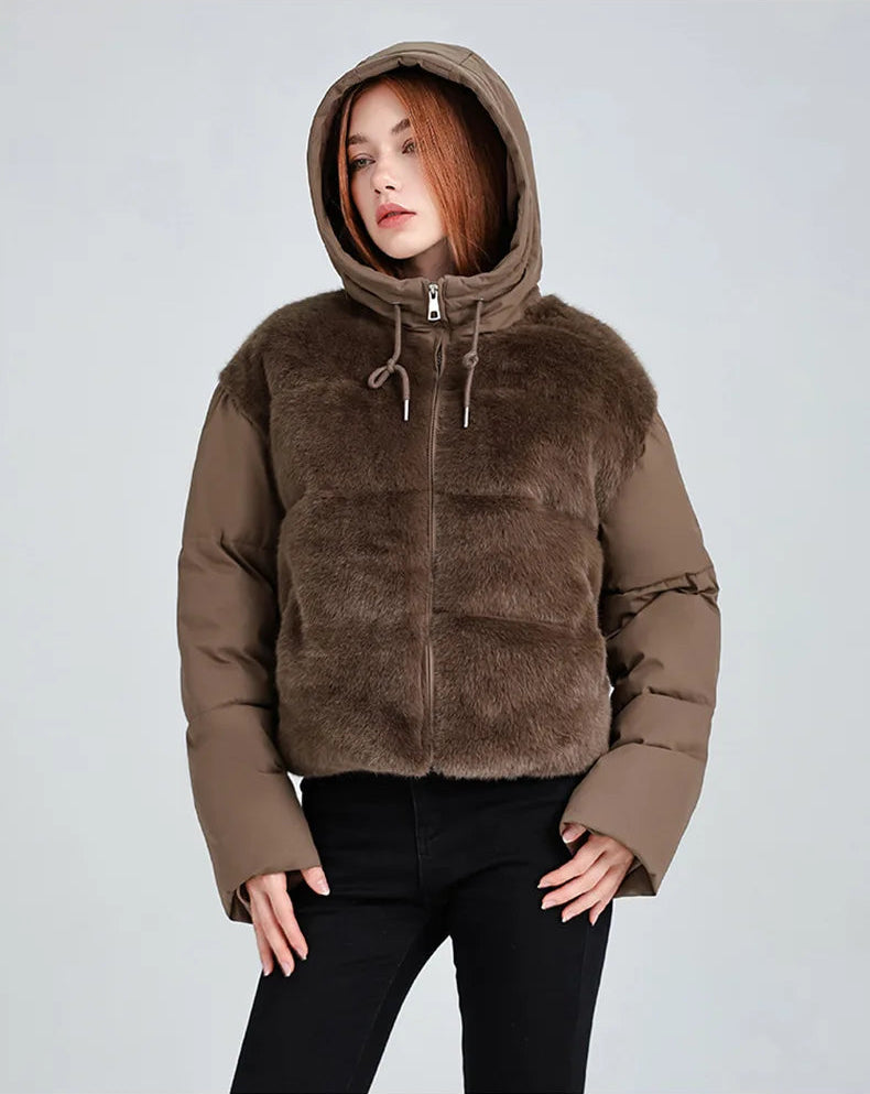 Splicing Fur Jacket
