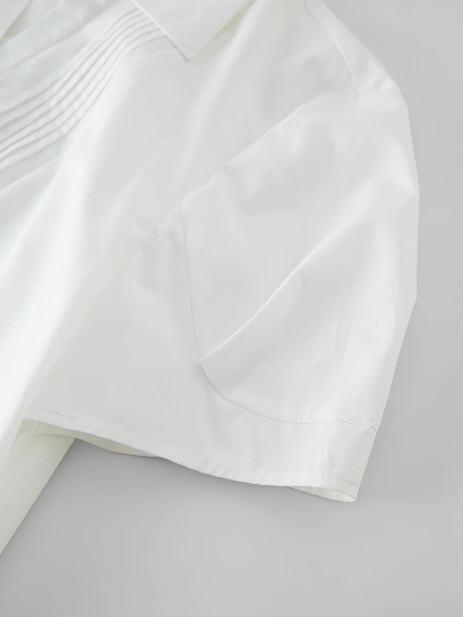 Stripe texture Blue Short-Sleeved Shirt