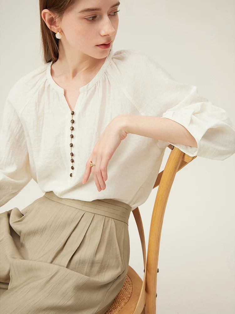Linen Loose Beige Shirt