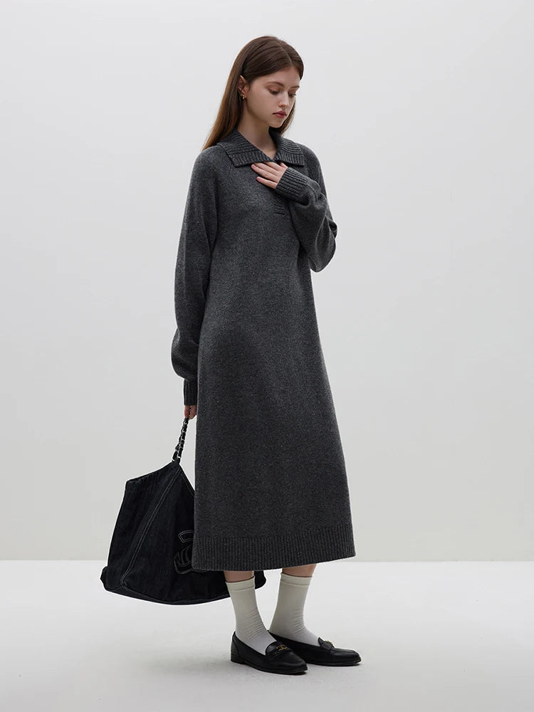 Woolen Long Sweater Dress