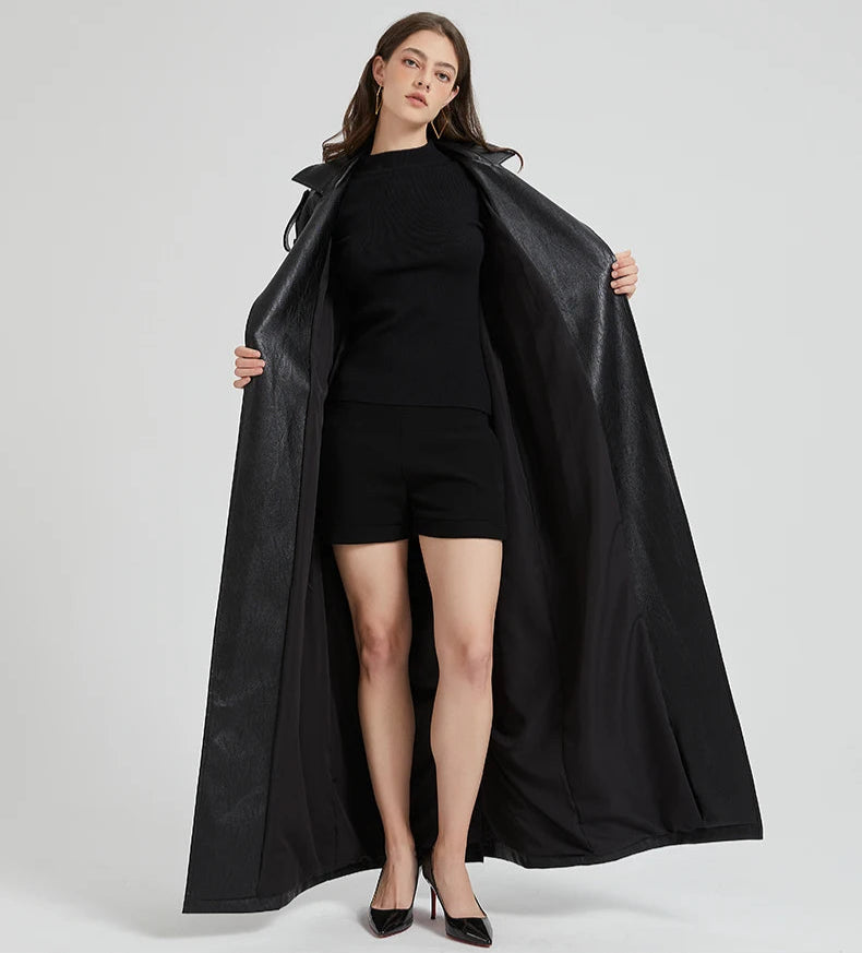 Long Leather Coat