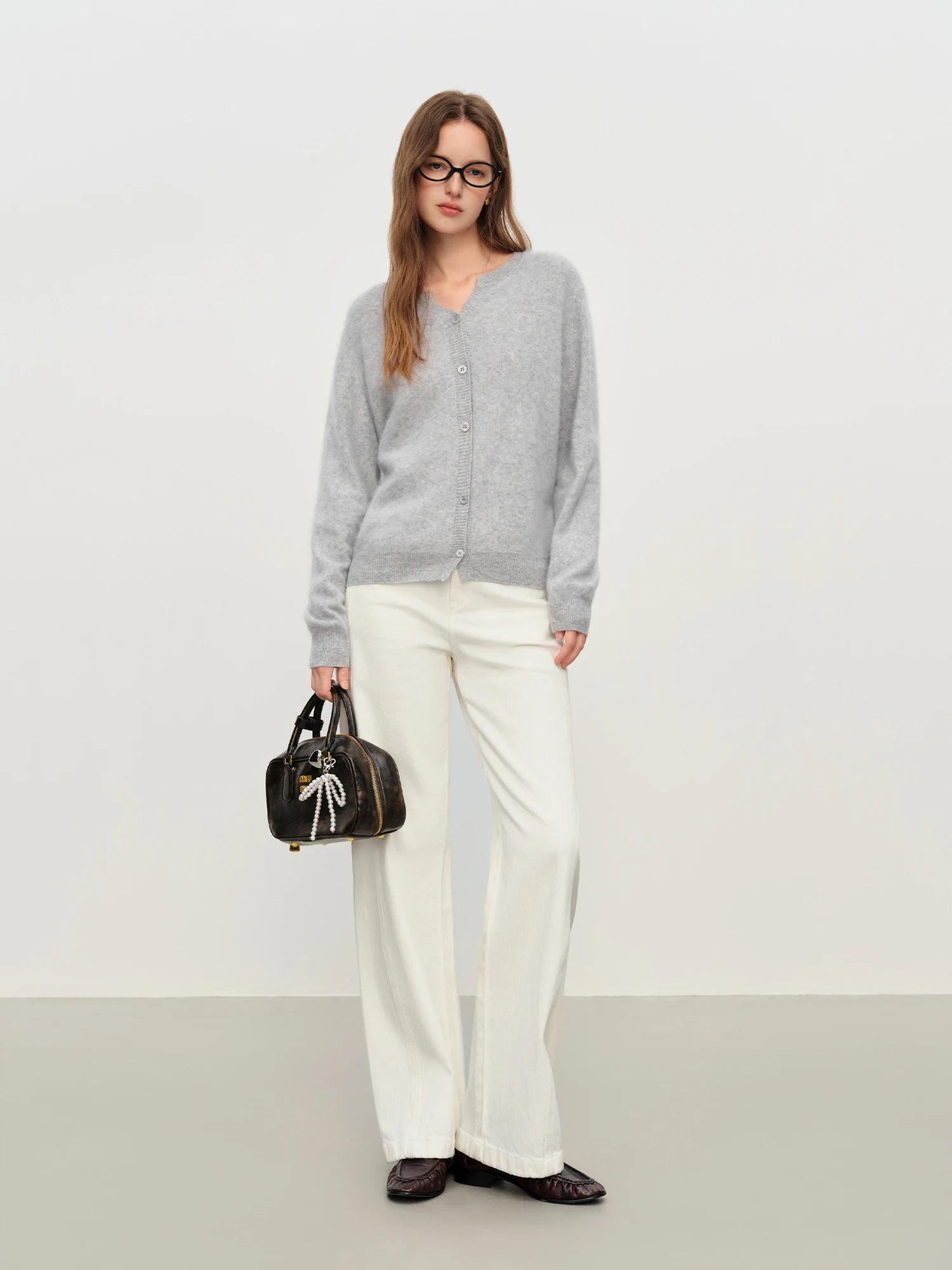 Wool Blend Knitted Cardigan