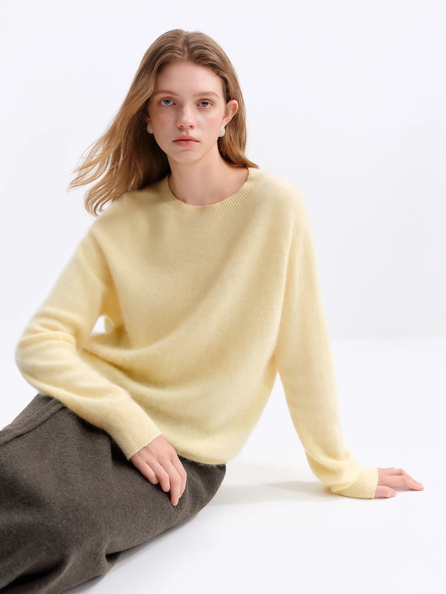 Wool Blend Cashmere Pullover
