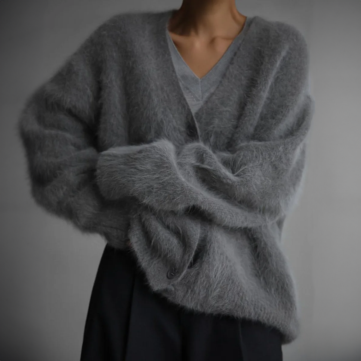 Women's cashmere loose cardigan