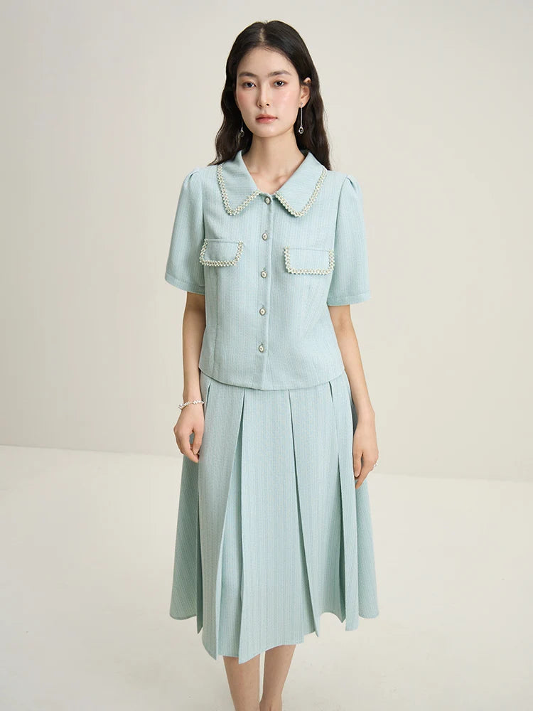 Elegant Classic Top and Skirt Set