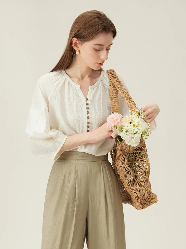 Linen Loose Beige Shirt