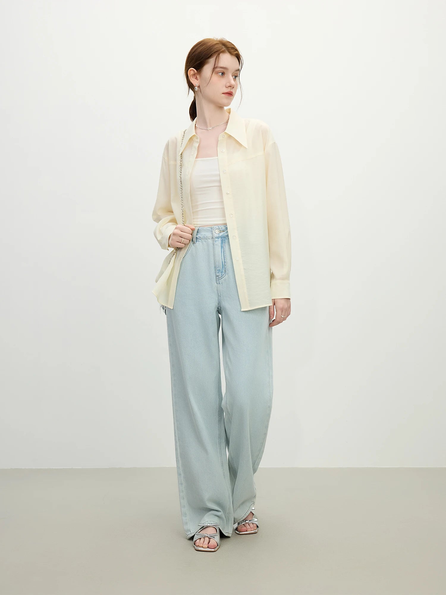 High Waist Straight Jeans