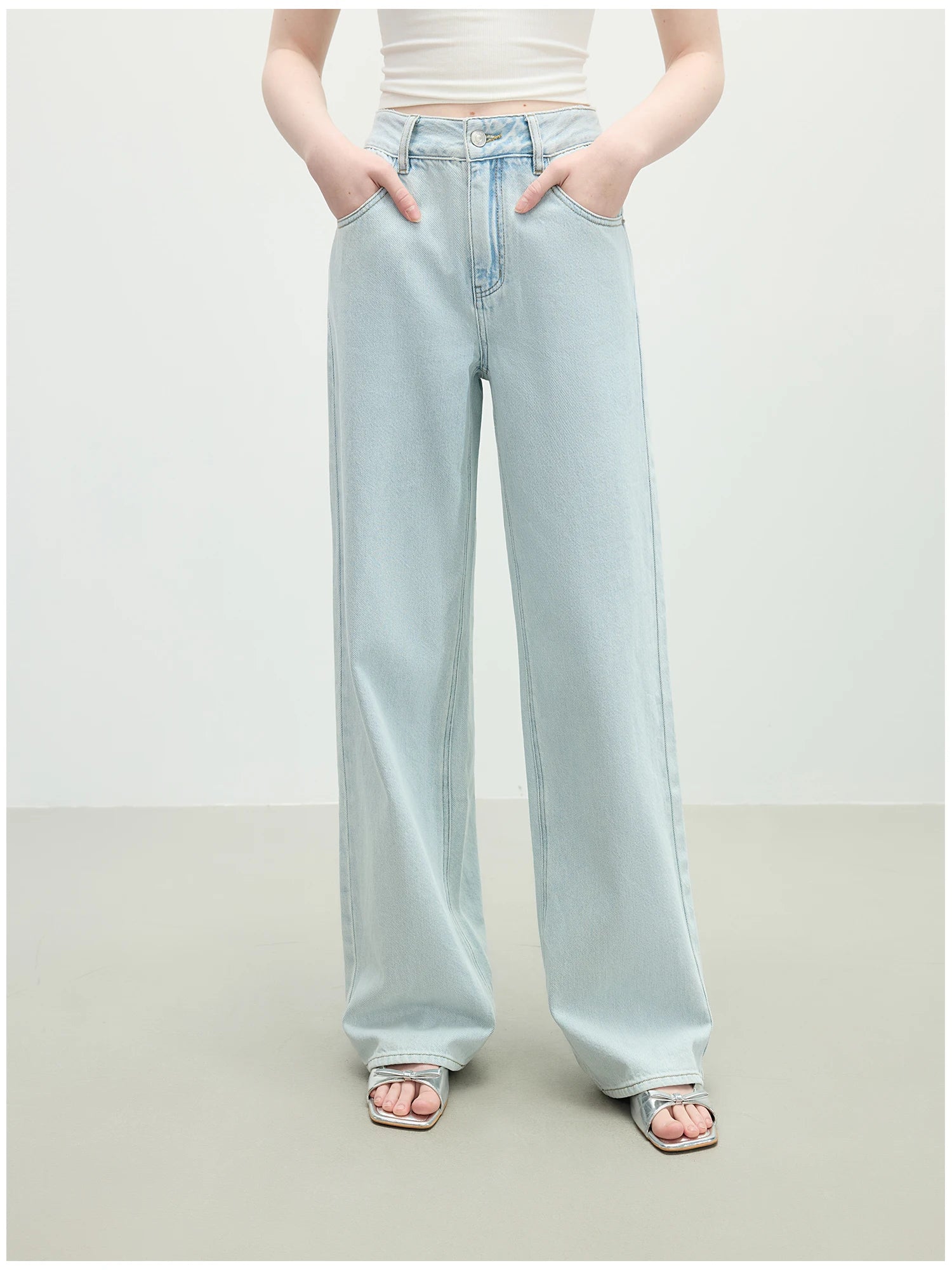 High Waist Straight Jeans