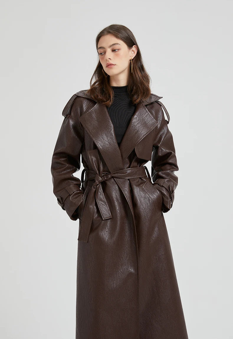 Long Leather Coat