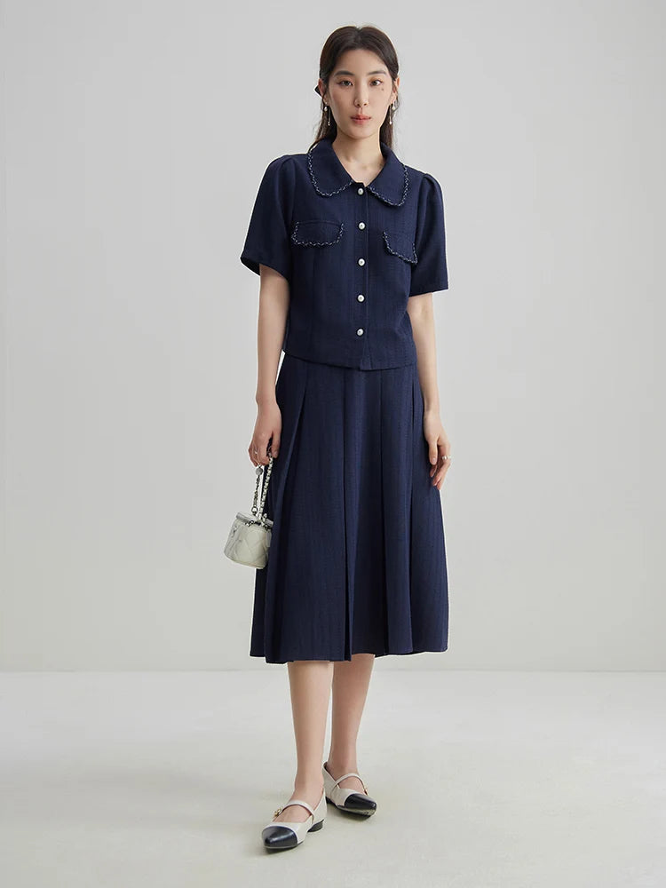 Elegant Classic Top and Skirt Set