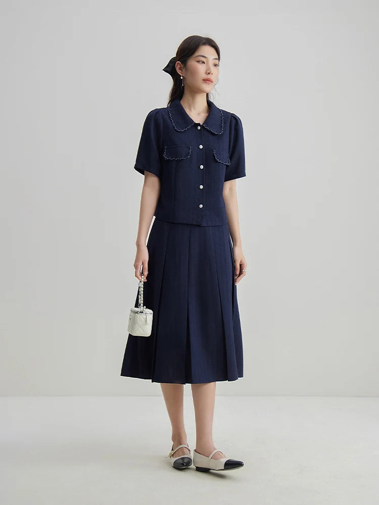 Elegant Classic Top and Skirt Set