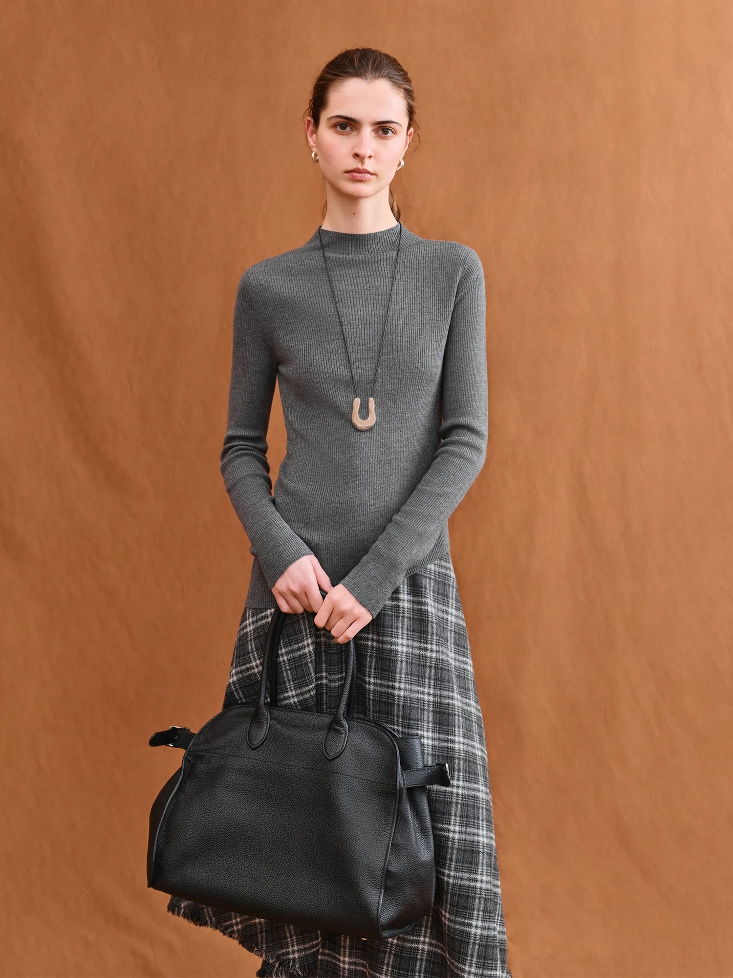 Asymmetric Knit Wool Sweater