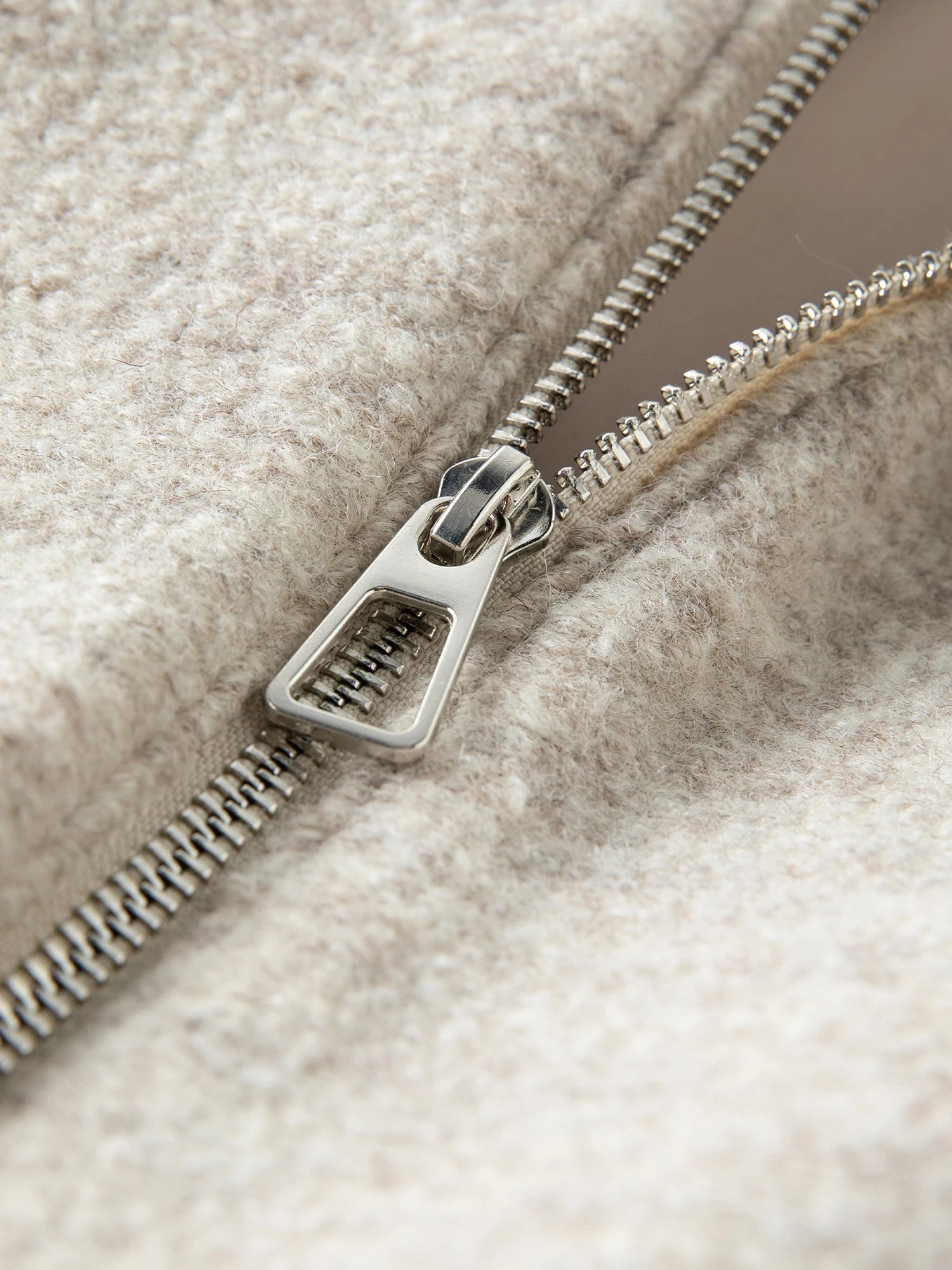 Wool-Blend Jacket With Fur Collar