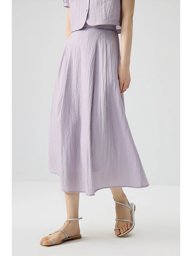 Casual Soft Loose Top and Skirt Set