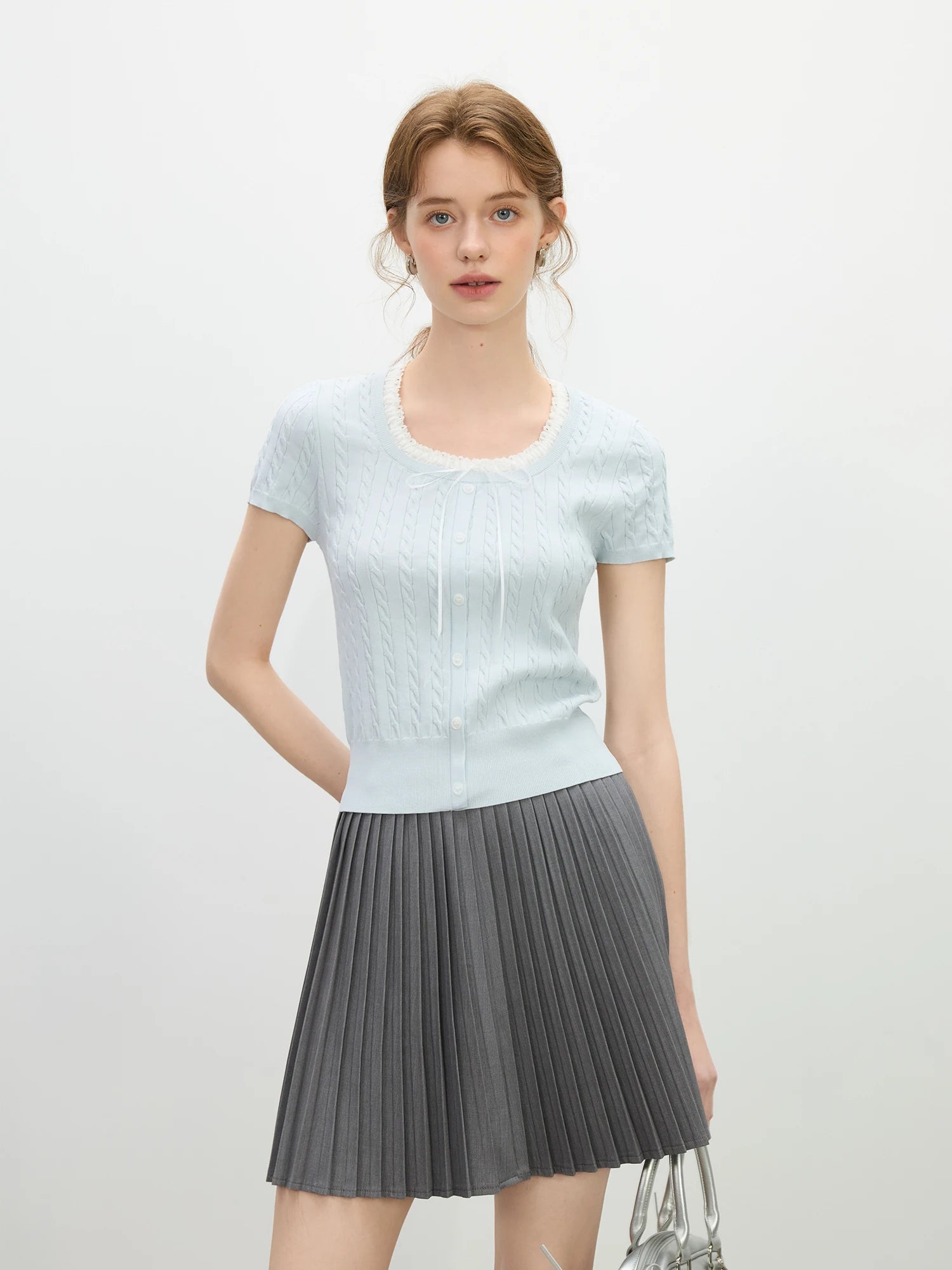 Cable Knit Slmi Fit Top