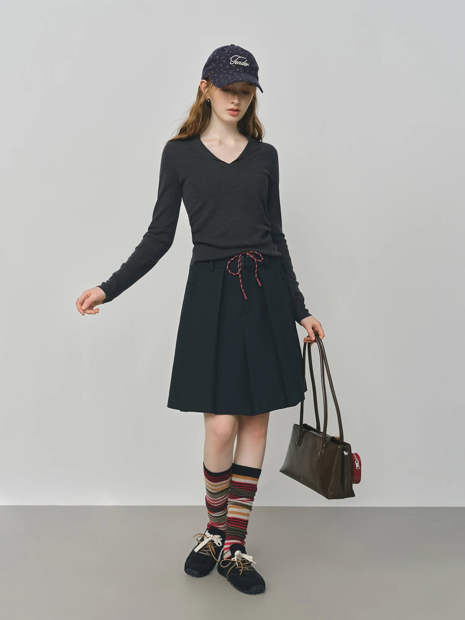 Casual Minimalist Long Sleeve Top