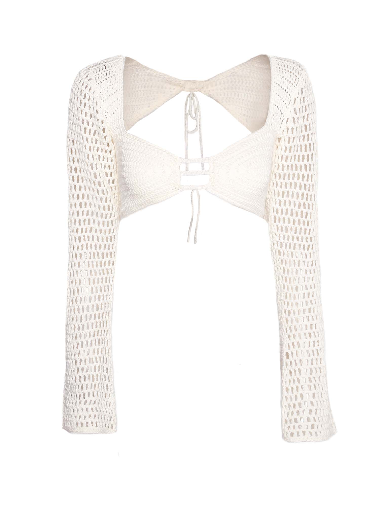 Luxury knitted summer top with skirt
