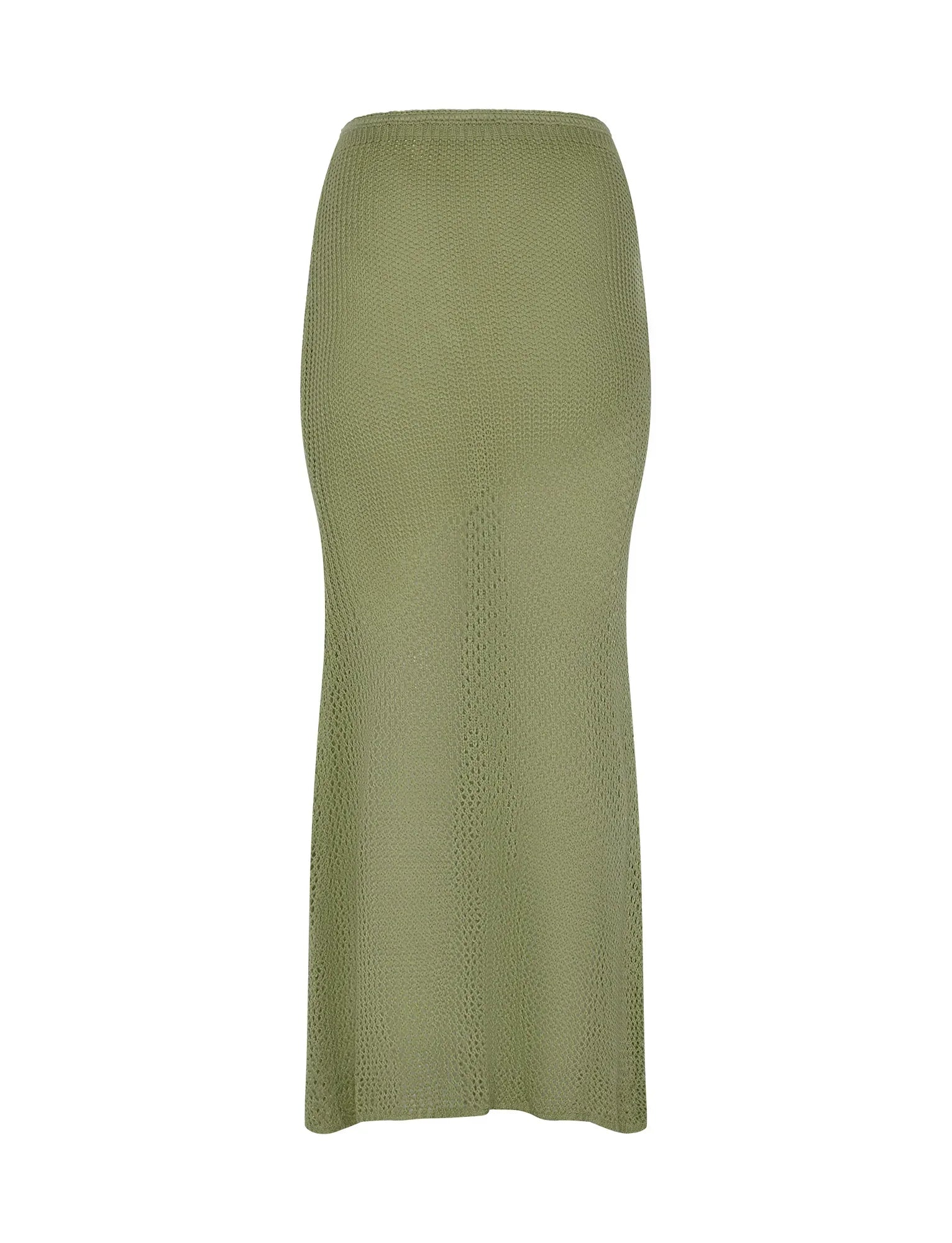 Knitted summer set with top and skirt