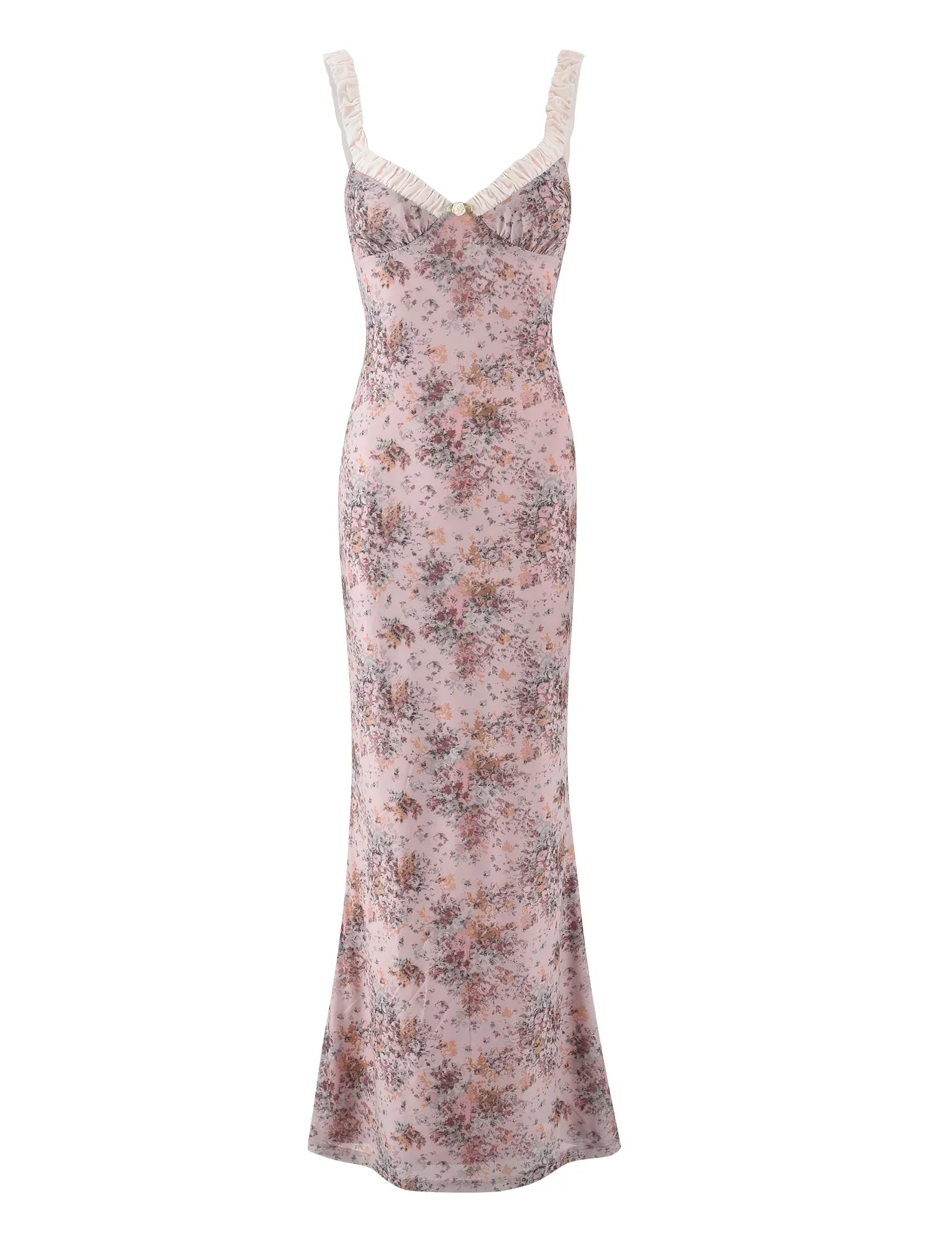 Pink camouflage floral dress